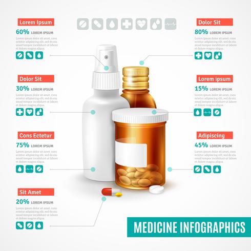 Medicine Infographic Set  vector