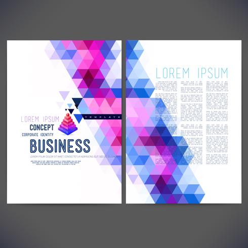 Abstract vector template design, brochure, Web sites, page, leaflet, with colorful geometric triangular backgrounds, logo and text separately for you.