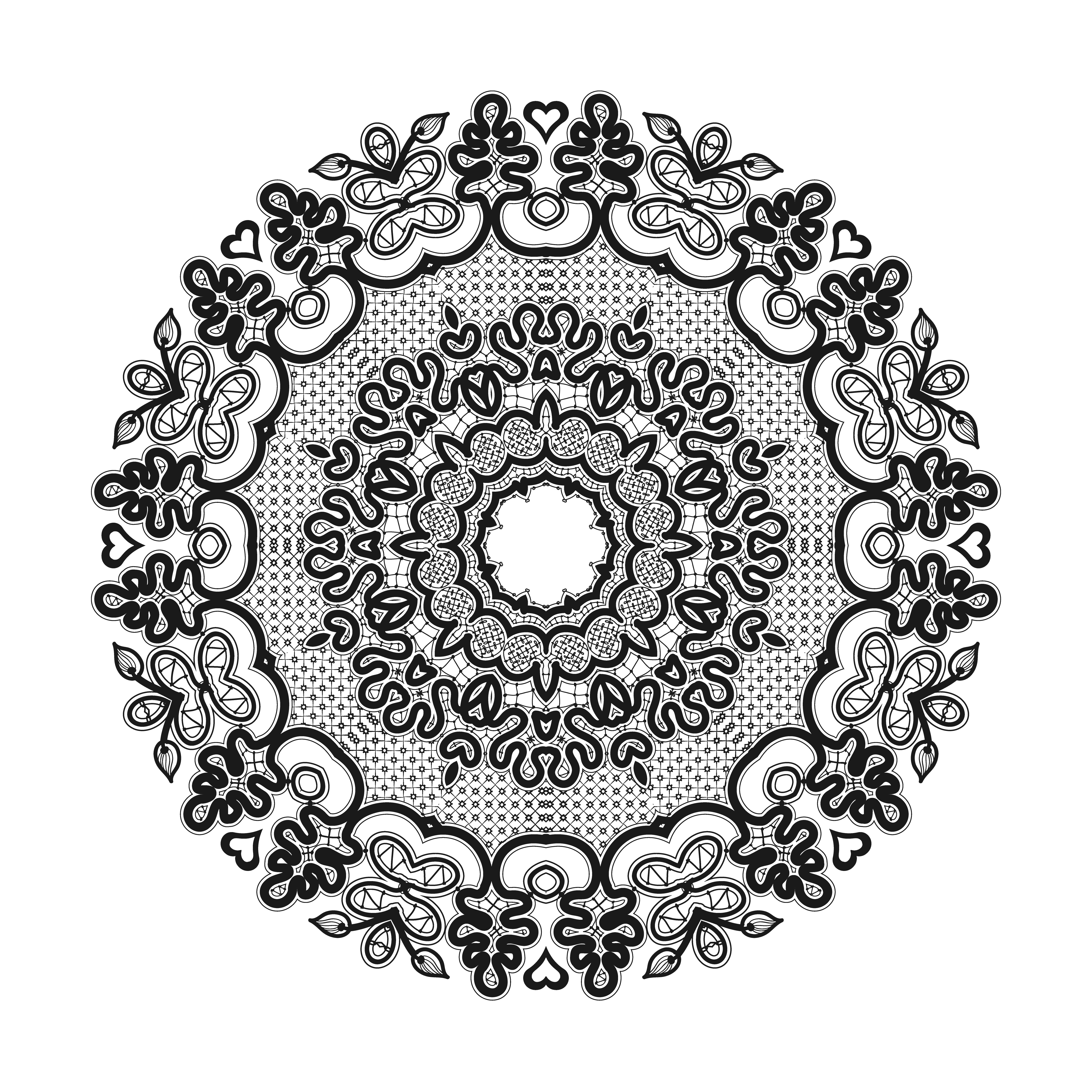 Download Abstract circle lace ribbon pattern. The lace for ...