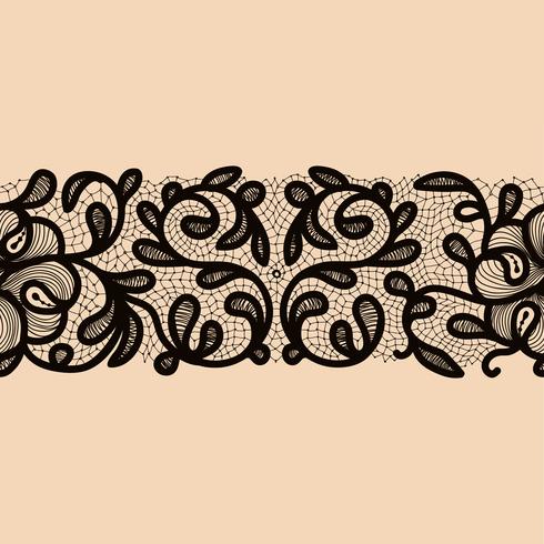 Abstract Lace Ribbon Seamless Pattern. vector