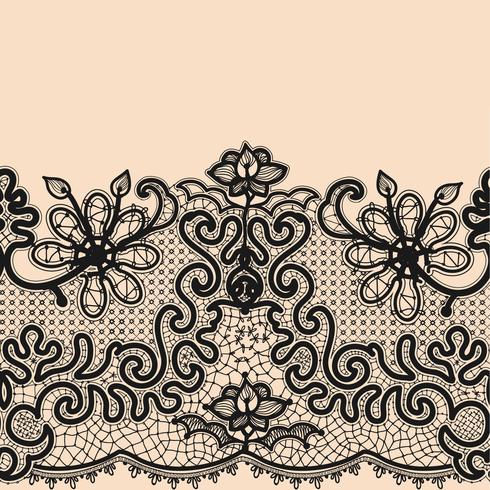 Abstract Lace Ribbon Seamless Pattern. vector