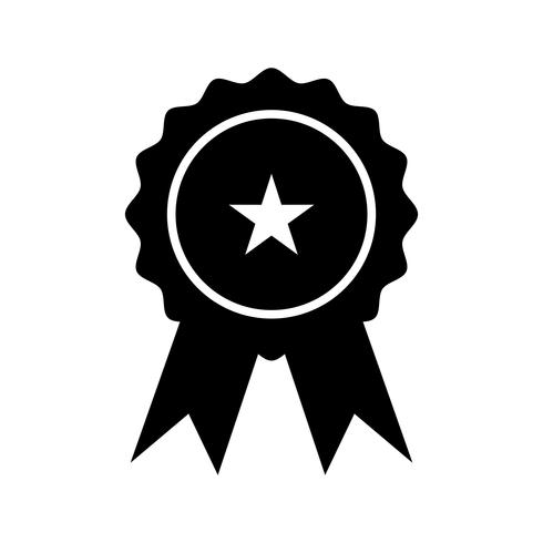 Medal Glyph Black Icon vector