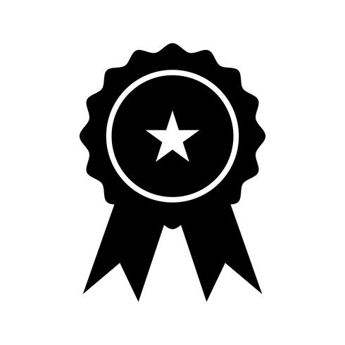 Medal Glyph Black Icon vector