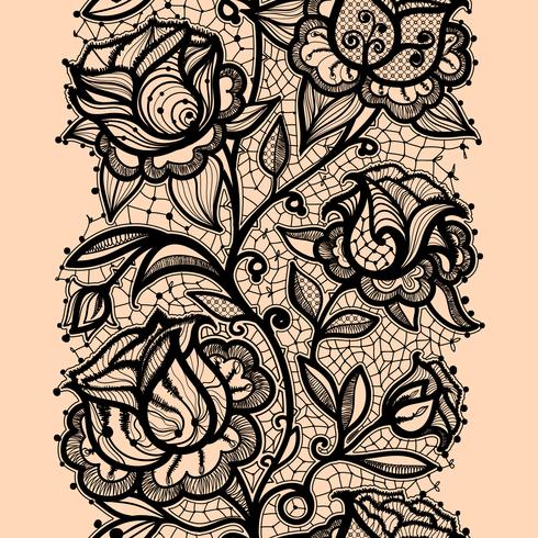 Template frame design for card. Lace Doily. vector
