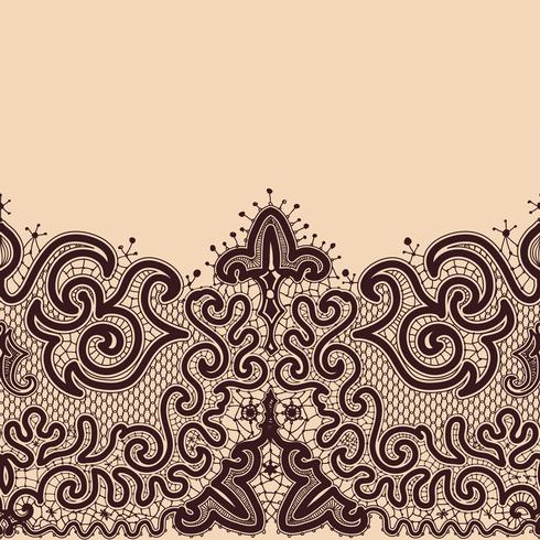 Abstract Lace Ribbon Seamless Pattern. vector