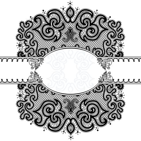 Abstract Lace Ribbon Seamless Pattern vector