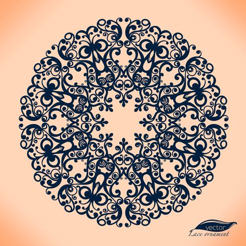 Circle  lace for decoration. Theme, holidays. vector