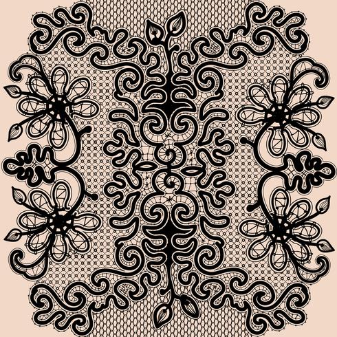 Abstract Lace Ribbon Seamless Pattern. vector