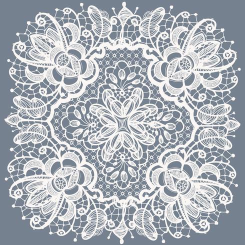 Abstraction floral lace pattern vector