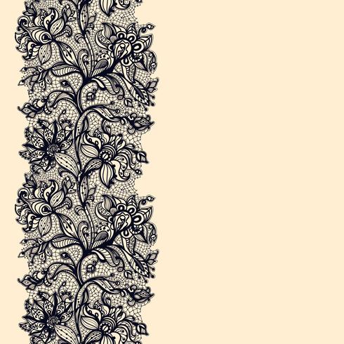 Abstract Lace Ribbon Seamless Pattern. vector