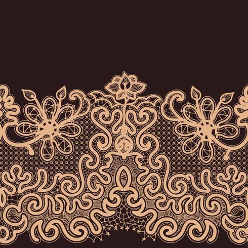 Abstract Lace Ribbon Seamless Pattern. vector