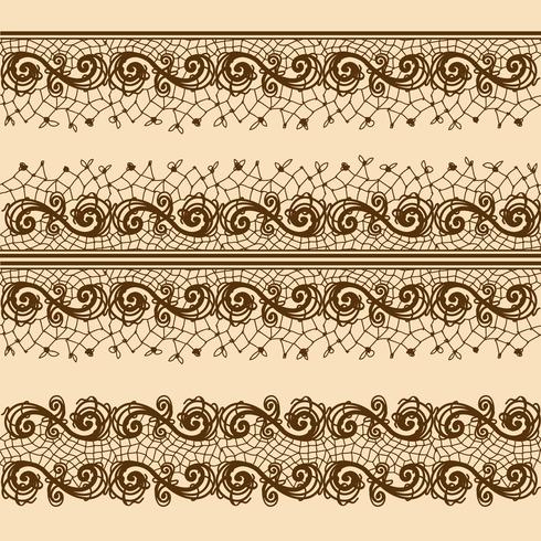 lace strips for decoration and design.Template frame design for card. vector