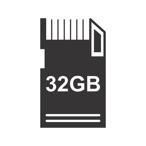Data Storage Glyph Black Icon vector