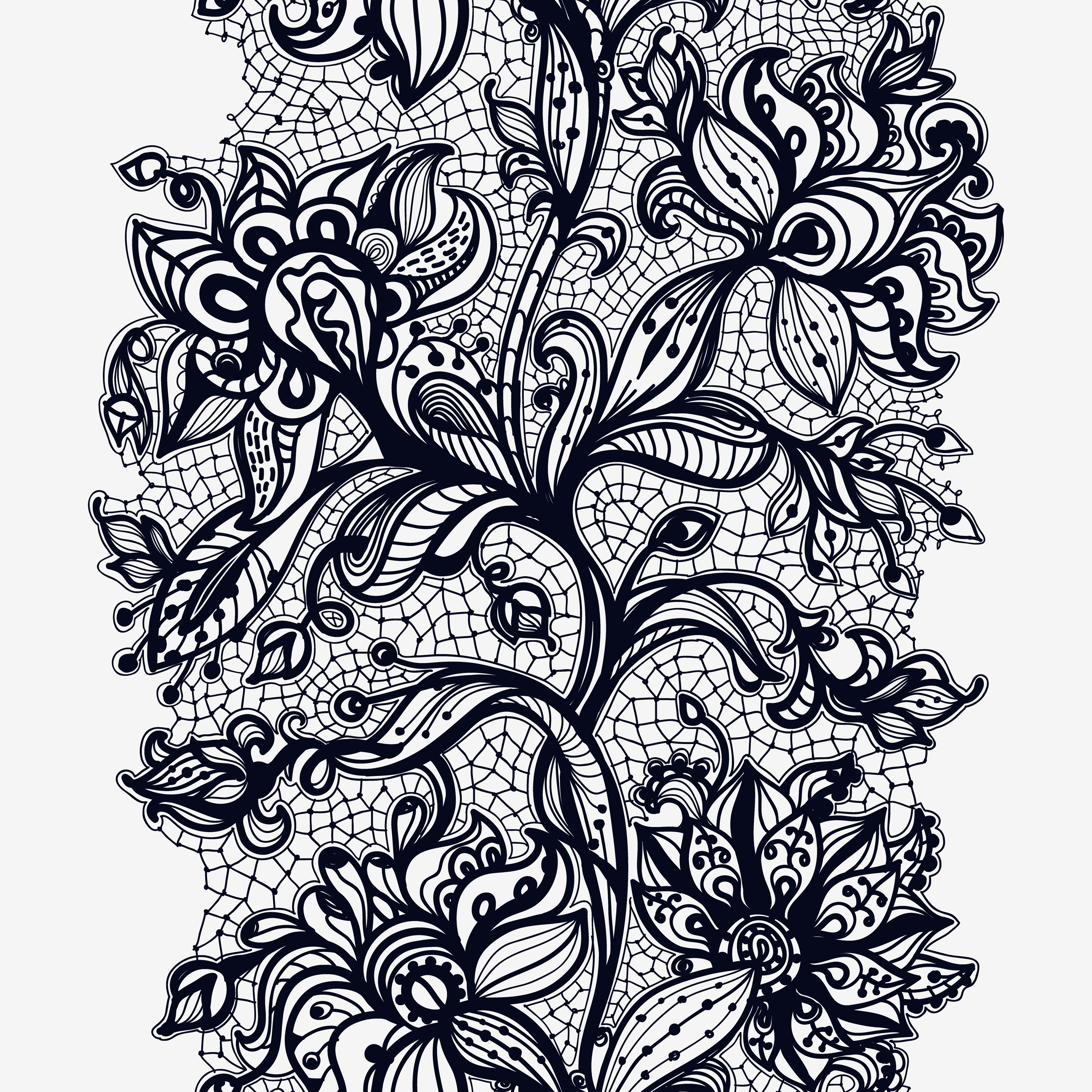 Download Abstract Lace Ribbon Seamless Pattern. Template frame design for card. Lace Doily 480100 Vector ...