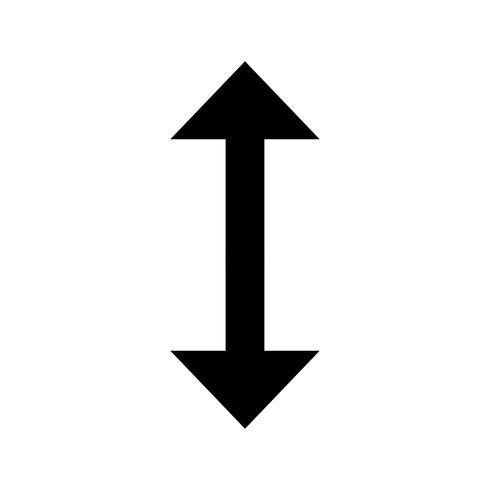 Up Down Glyph Black Icon vector