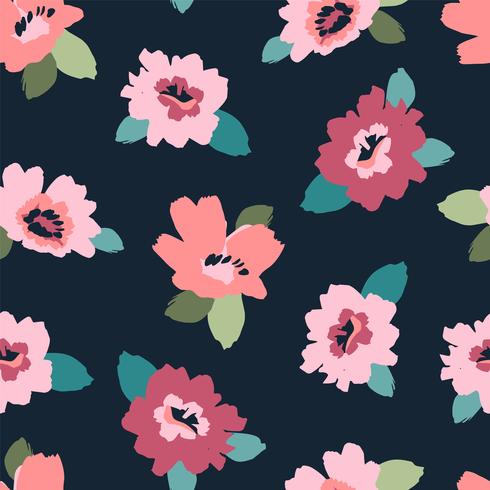 Floral abstract seamless pattern. Vector design for different surfases.