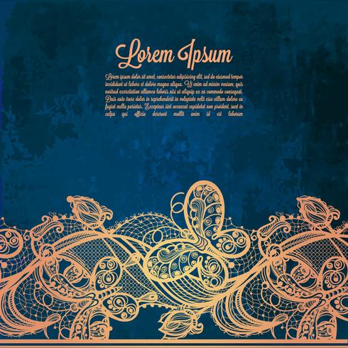 Abstract pattern of lace on a grunge background. vector