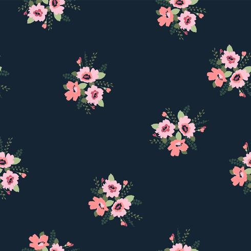 Floral abstract seamless pattern. Vector design for different surfases.