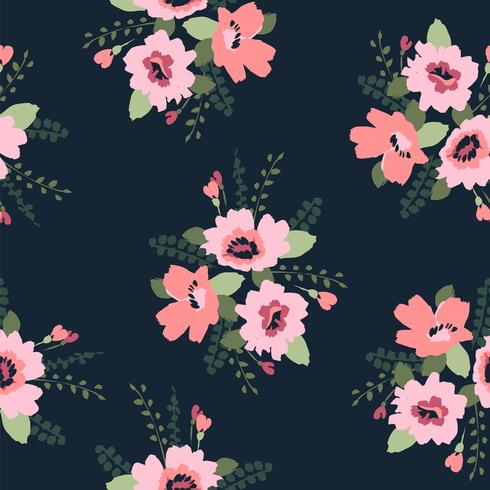 Floral abstract seamless pattern. Vector design for different surfases.