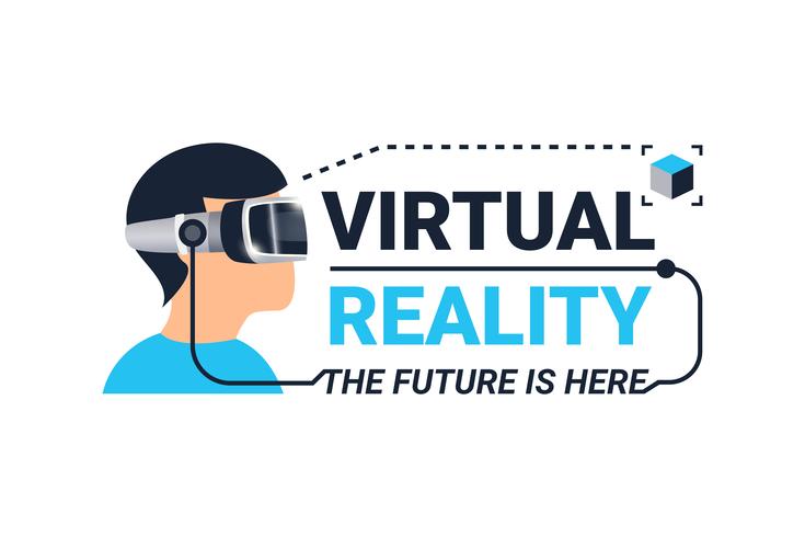 Logotipo de realidad virtual vector