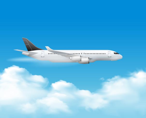 Airplane Over The Top Composition vector