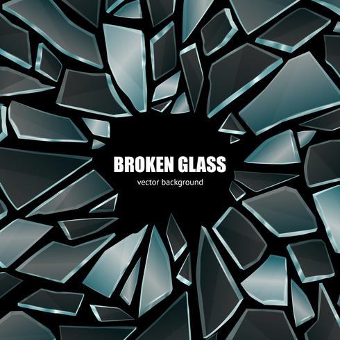 Broken Black Glass Background Poster    vector