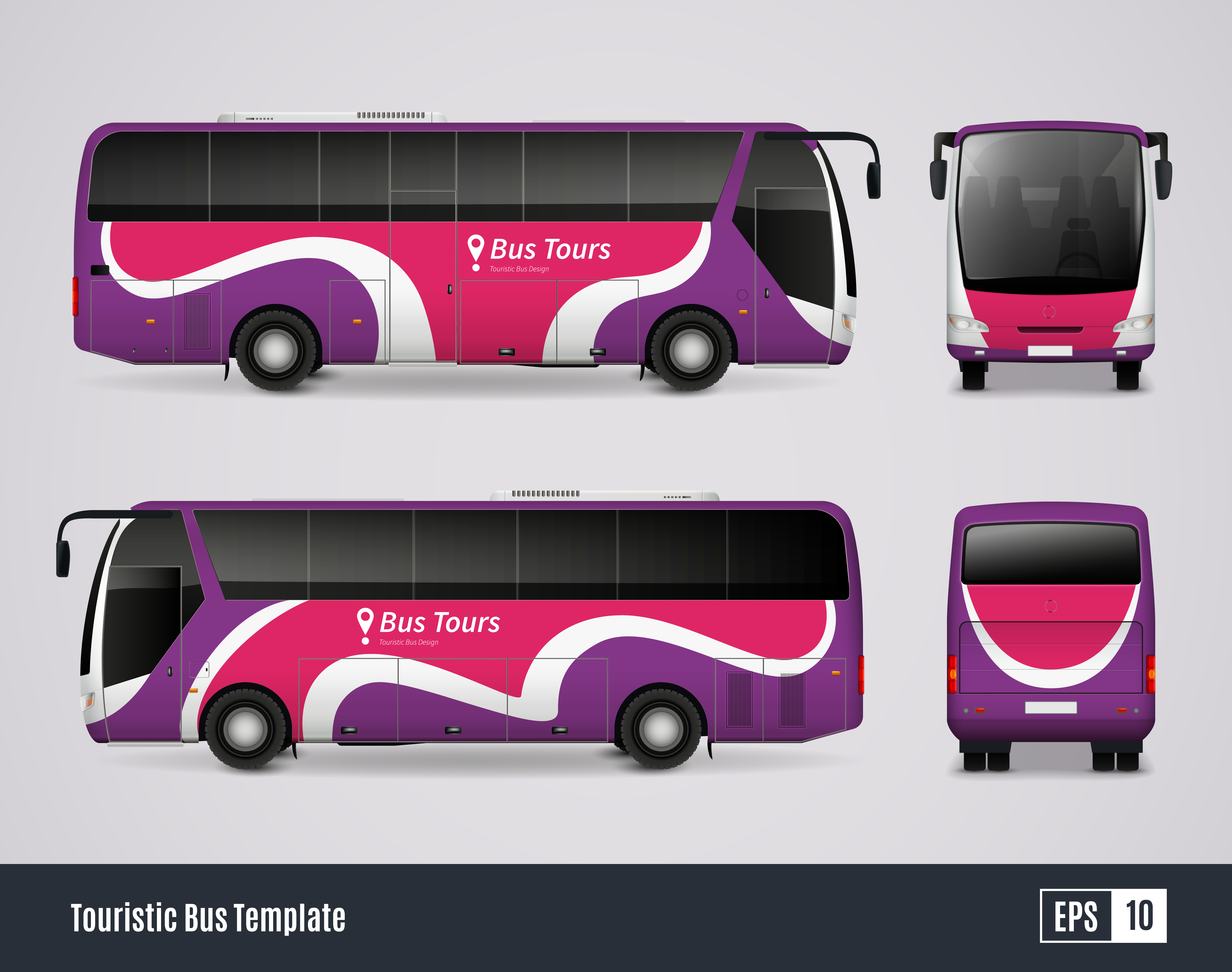 Touristic Bus Template In Realistic Style 480427 Vector Art at Vecteezy Touristic Bus Template In Realistic Style 480427 Vector Art at Vecteezy