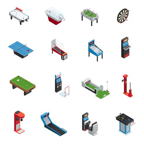 Table Games Game Machine Icon Set vector