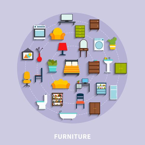 Furniture Concept Illustration vector