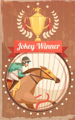 Jockey Winner Vintage Poster  vector