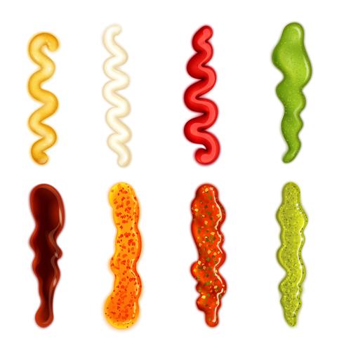 Sauce Blobs In Different Forms  vector