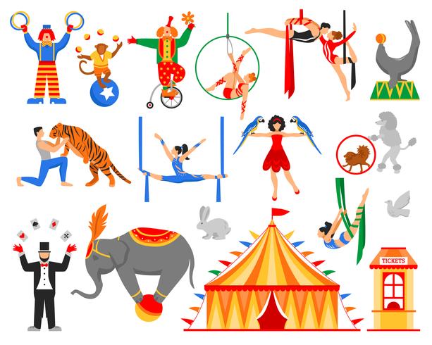 Circus Artist Characters Collection vector