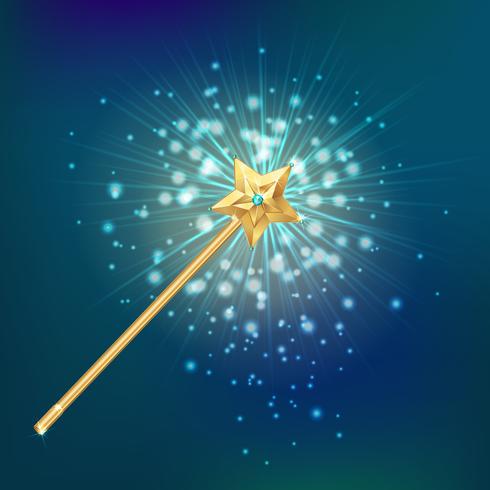 Magic Wand Realistic Background vector