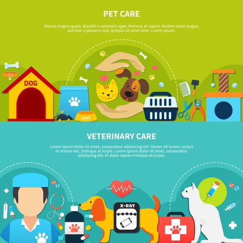 Pet Care Banners vector