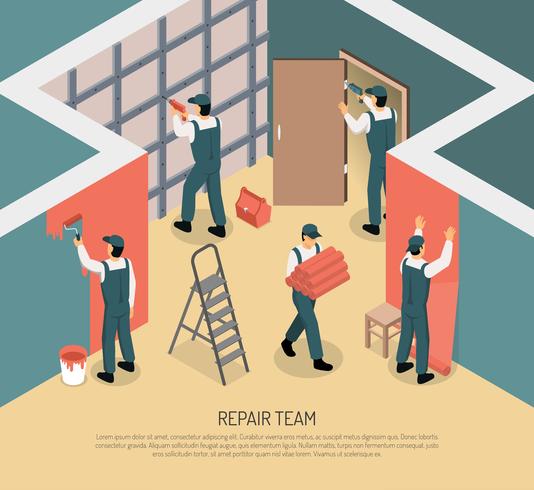 Isometric Renovation Illustration vector