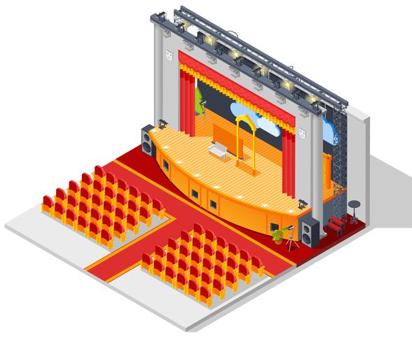 Theatre Interior Concept  vector