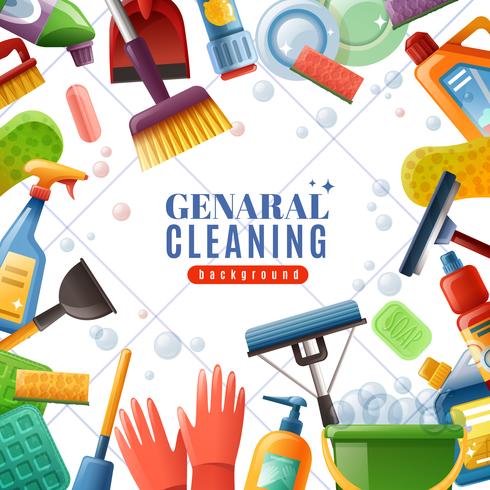 General Cleaning Frame vector