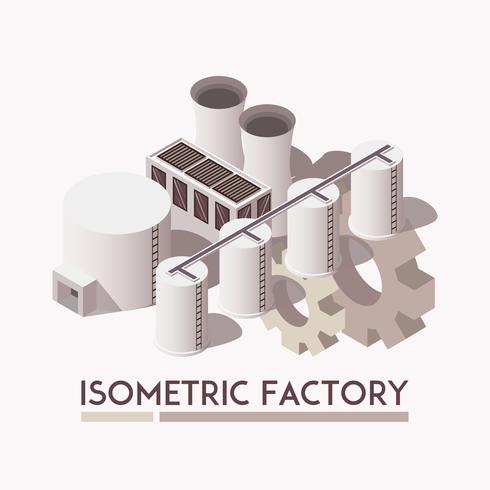 Factory Isometric Set vector