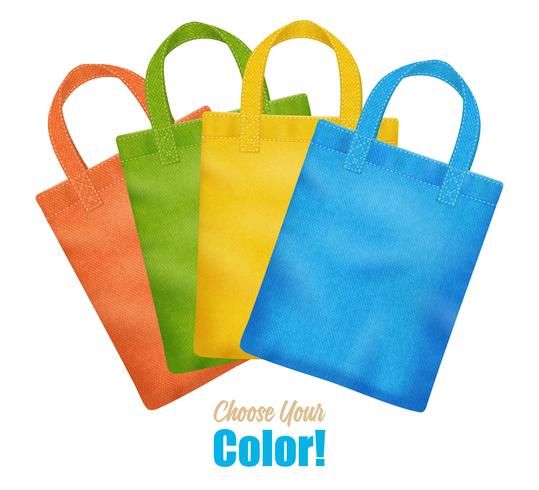 Colorful Canvas Tote Bags Collection Advertisement vector