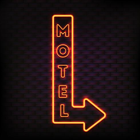 Luminous Motel Marker Composition vector