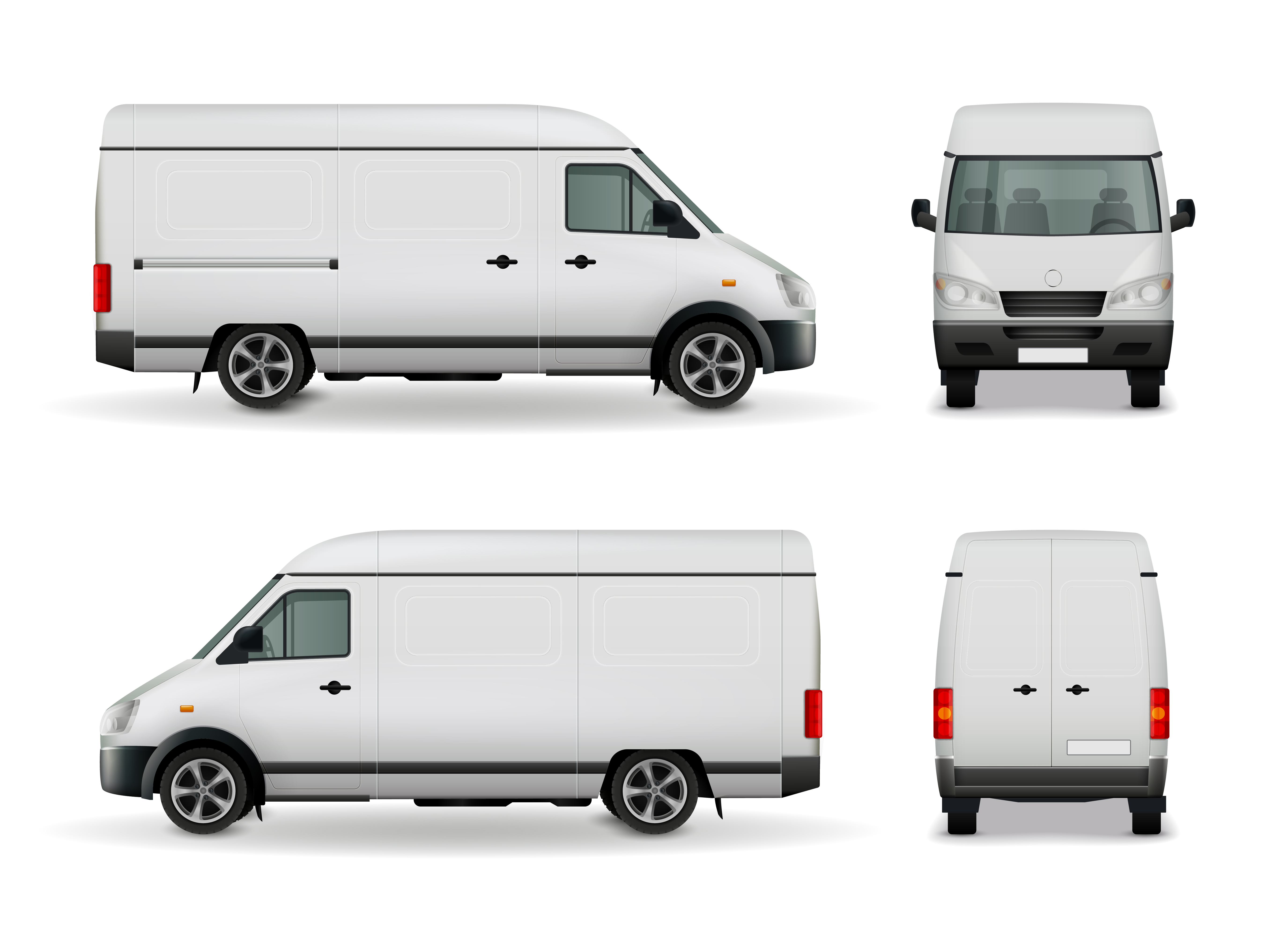 Download Realistic Cargo Van Advertising Mockup 480984 - Download ...