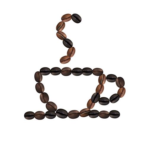 Coffee Beans Realistic Cup vector