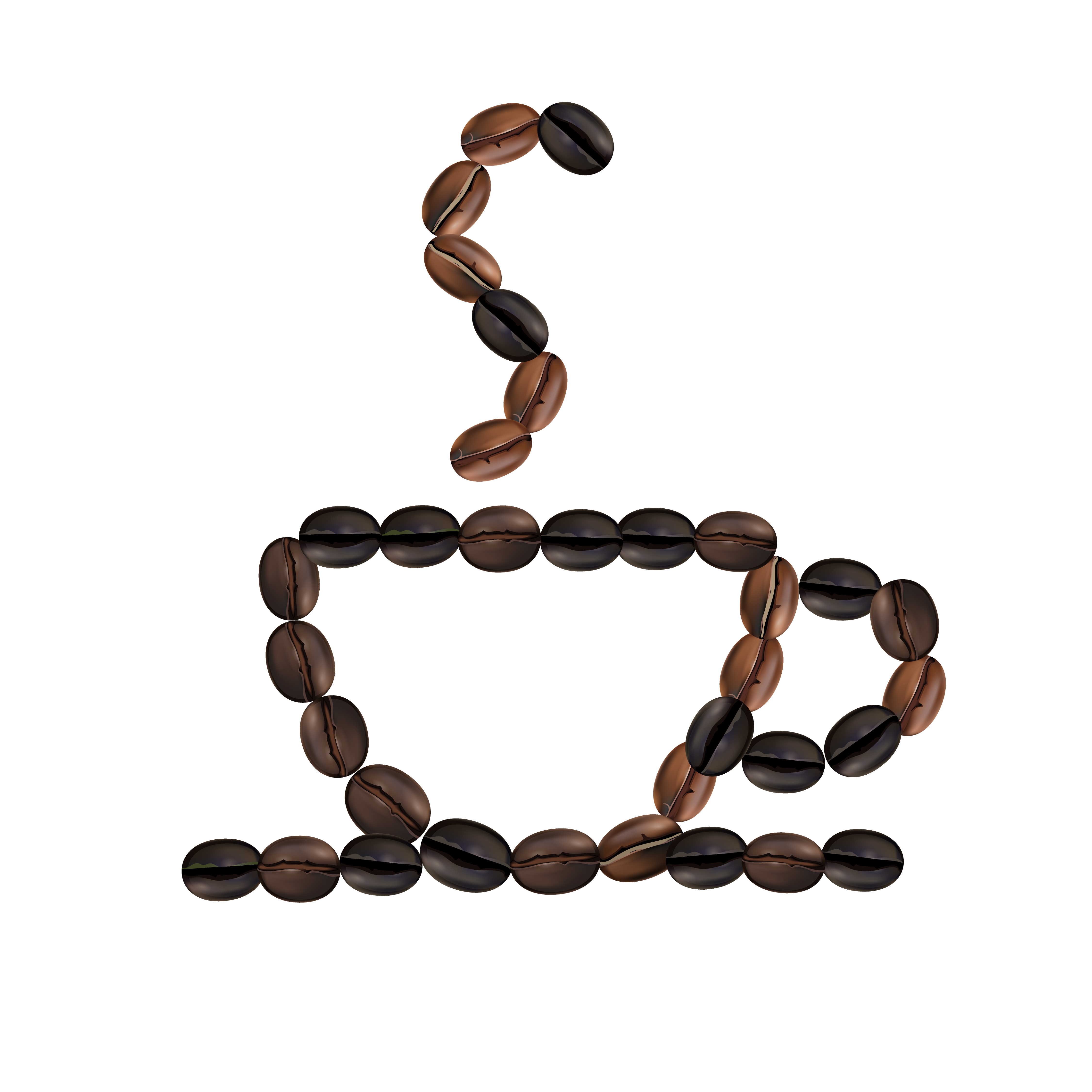 Coffee Beans Realistic Cup 480995 Vector Art at Vecteezy