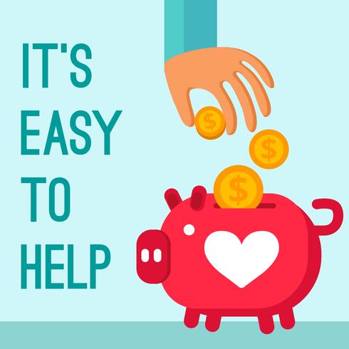 Charity Donation Poster vector