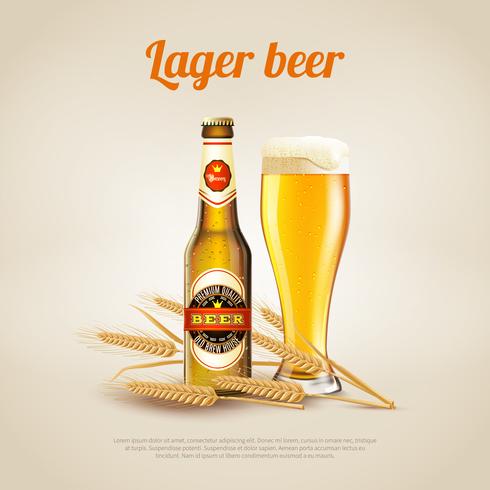 Fondo de cerveza Lager vector