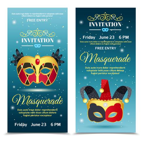 Invitación Carnaval Banners Verticales vector