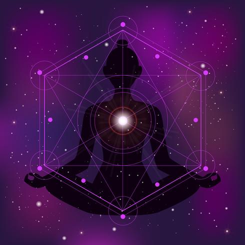 Sacred Geometry Zen Illustration vector