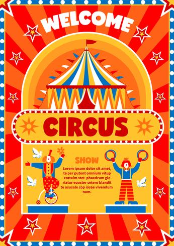 Circus Show Welcome Poster  vector