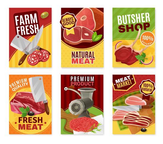 Butcher Banners Set vector