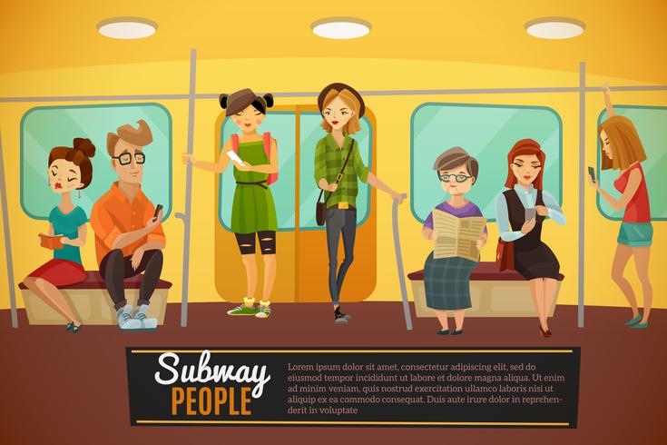 Subway  Background Illustration vector